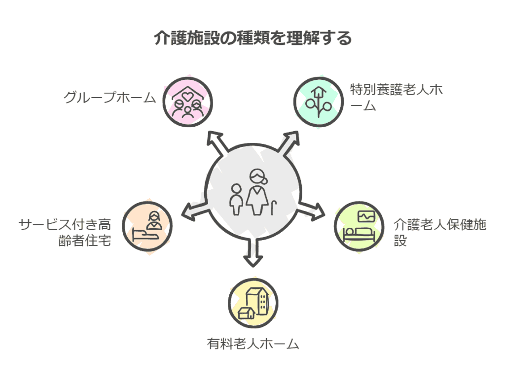 介護施設の種類の図